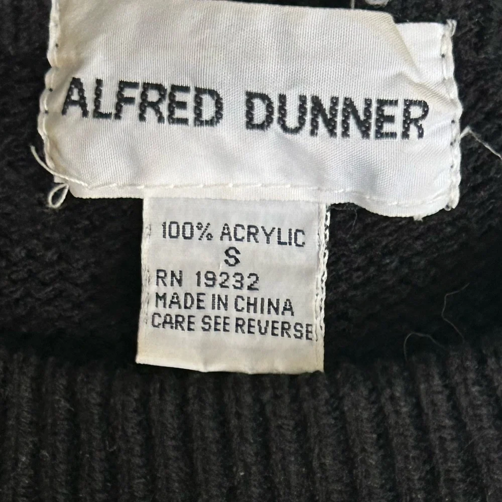 Alfred Dunner Black Sequin Diamond Sweater - Picture 3 of 3